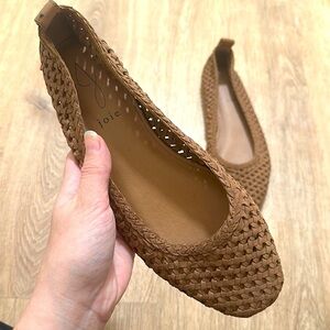 Joie Brown Woven Flats